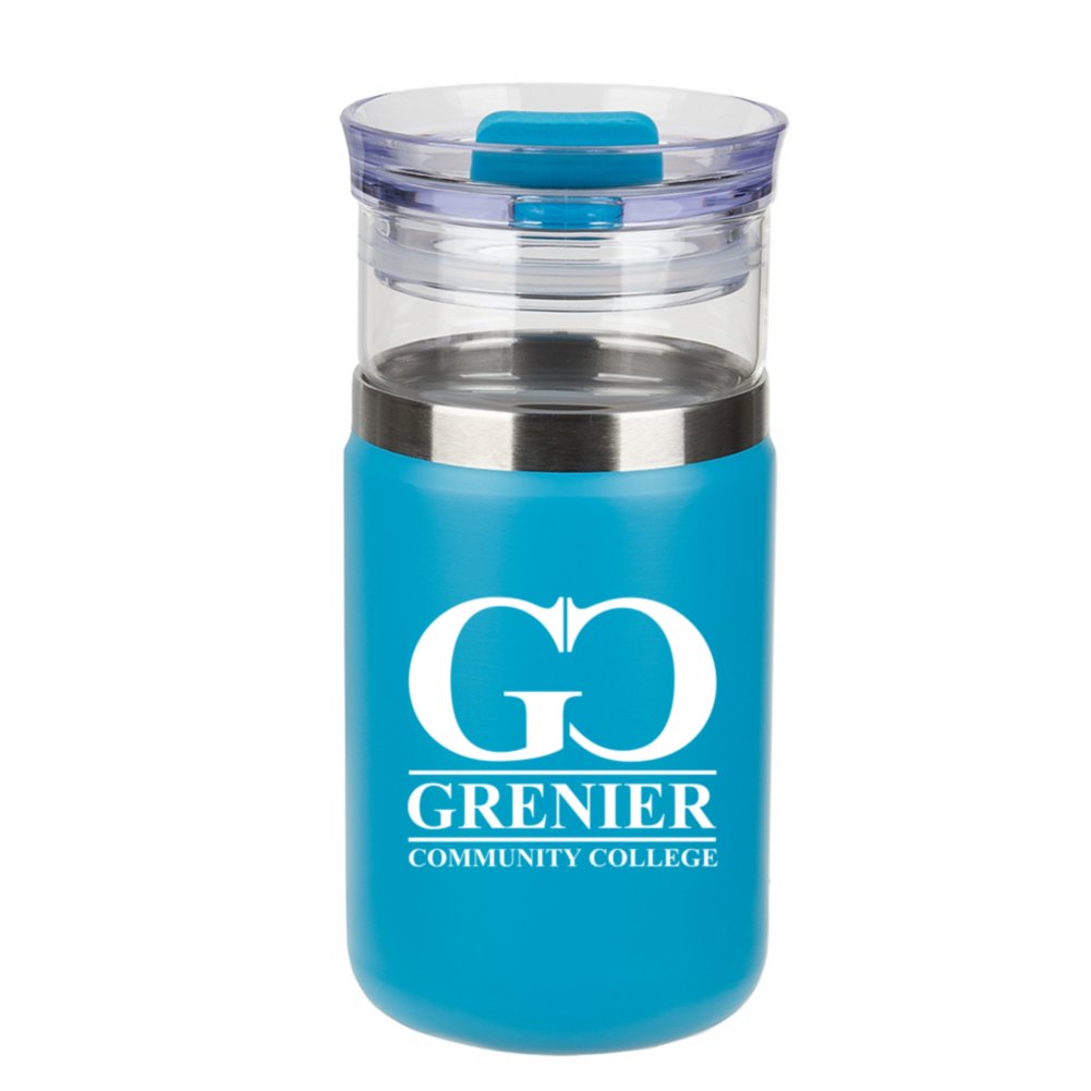 Add Your Logo: 12 oz Glass Tumbler & Vacuum Insulated Can Cooler